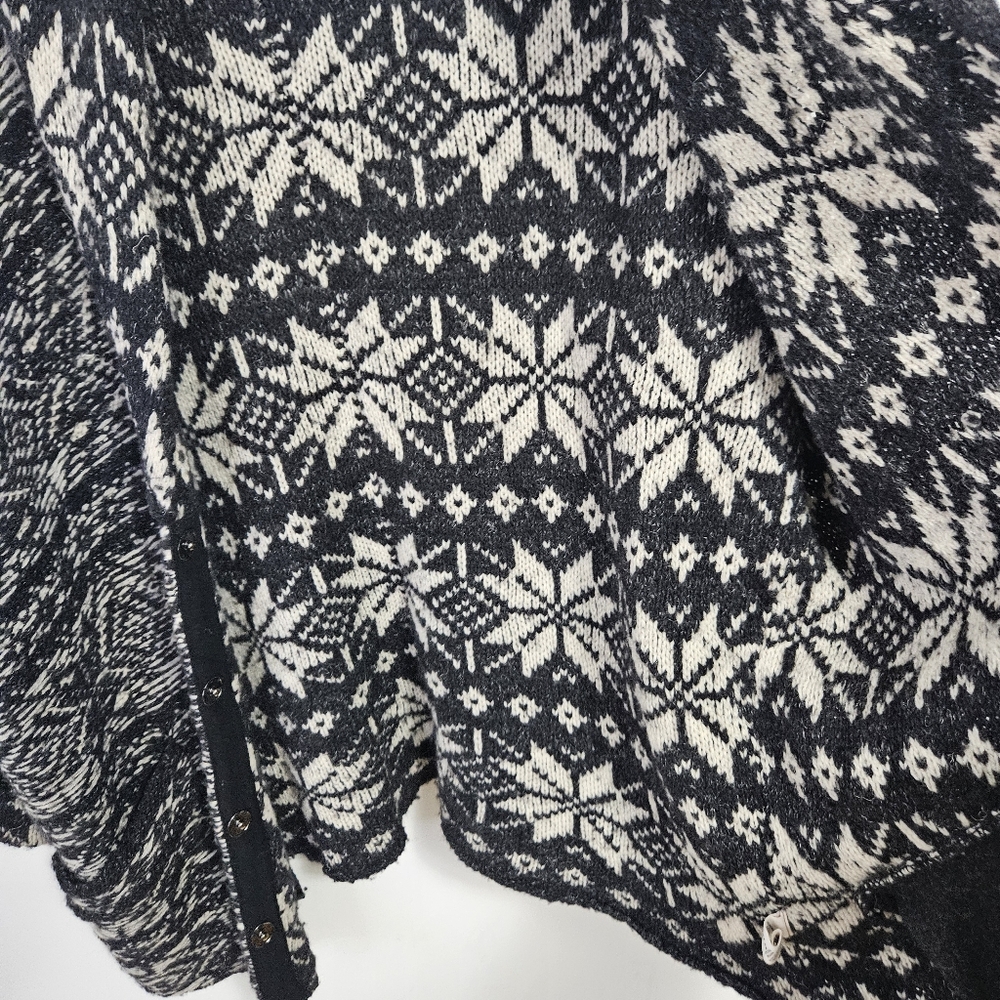 Free People Hidden Snowflake Oversize Cardigan XS Wool Boho - Picture 9 of 13